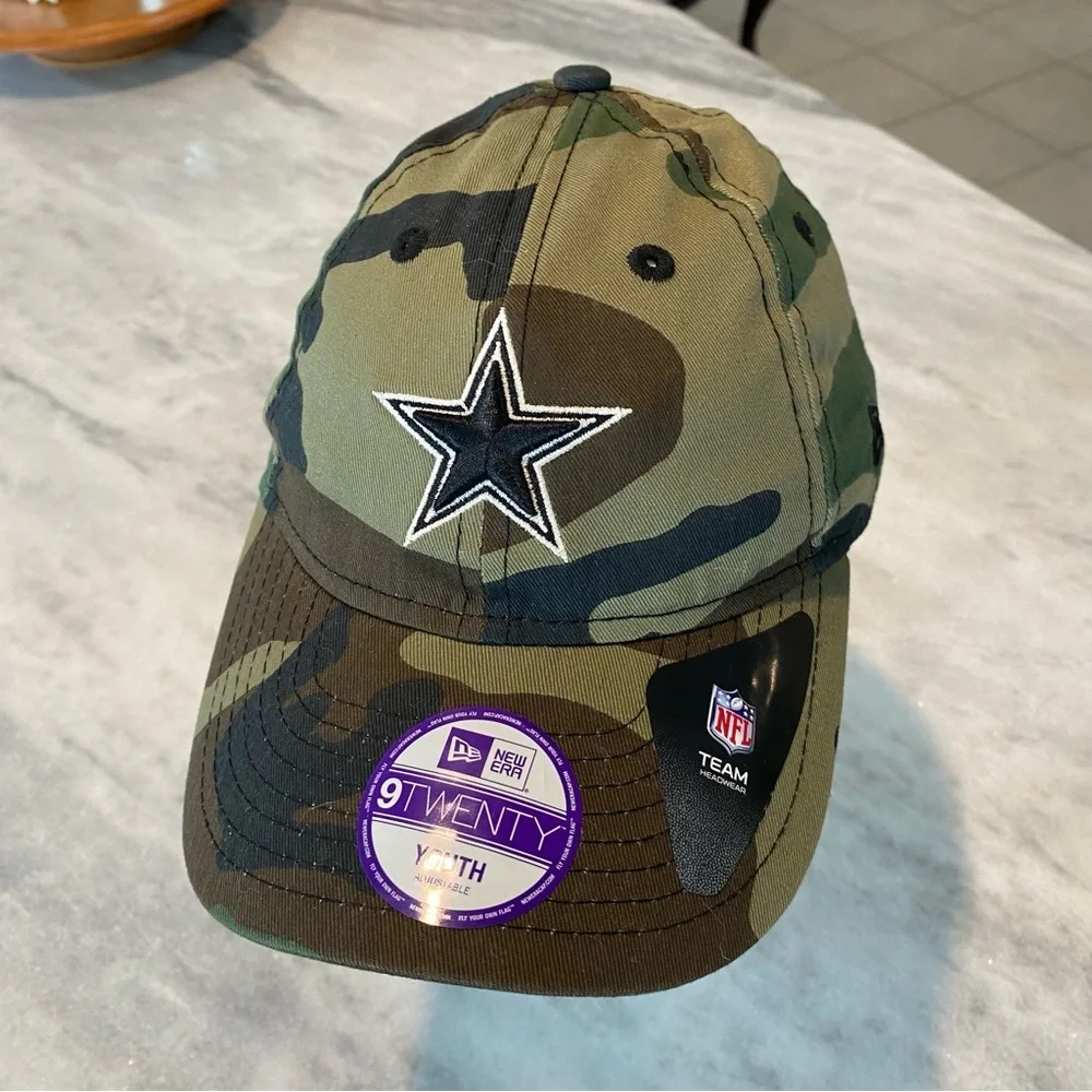 New Era NFL Cap Camouflage Ball Cap Youth ball hat metal clasp green